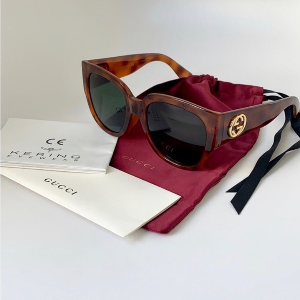 🔥🔥🔥 - NEW GUCCI GG0142SA 002 WOMEN’S SUNGLASSES GUCCI - Picture 10 of 12